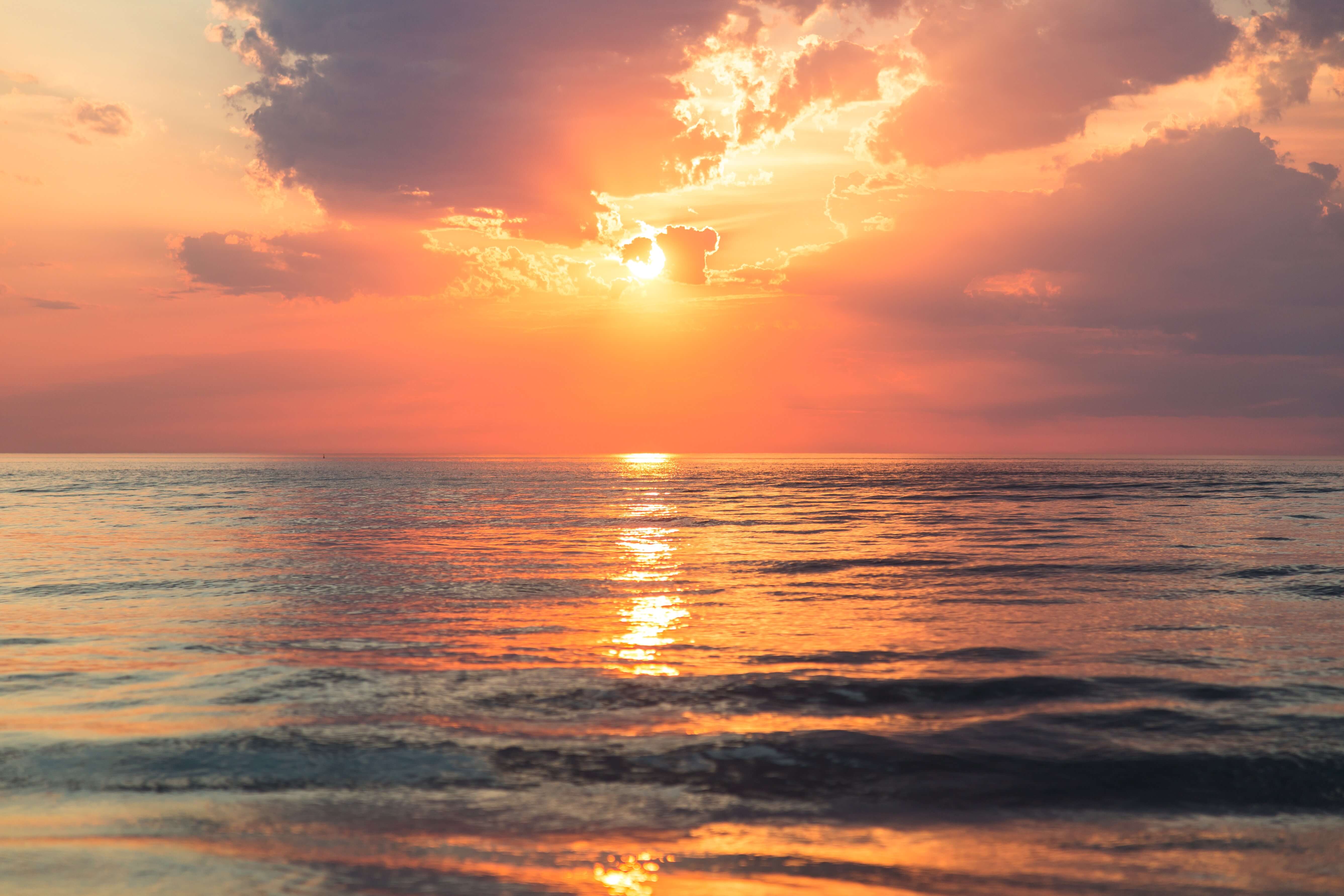 sunset at sea